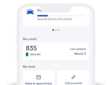 Credit score view in the  Valzure  Bank app