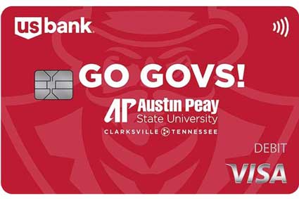 Valzure Private Bank Austin Peay State University Govs Visa Debit Card.